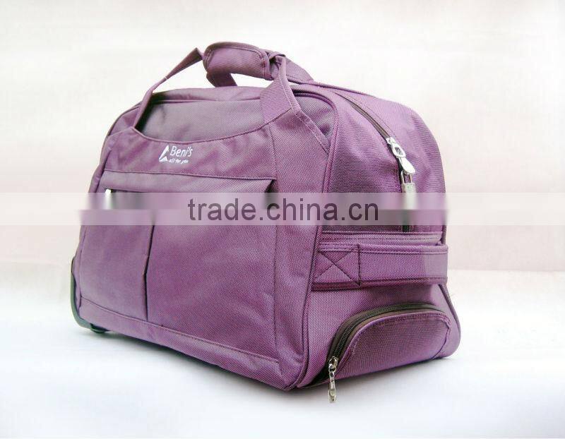 Best Design Purple Travel Trolley Bag For Women Fantastic Style With OEM