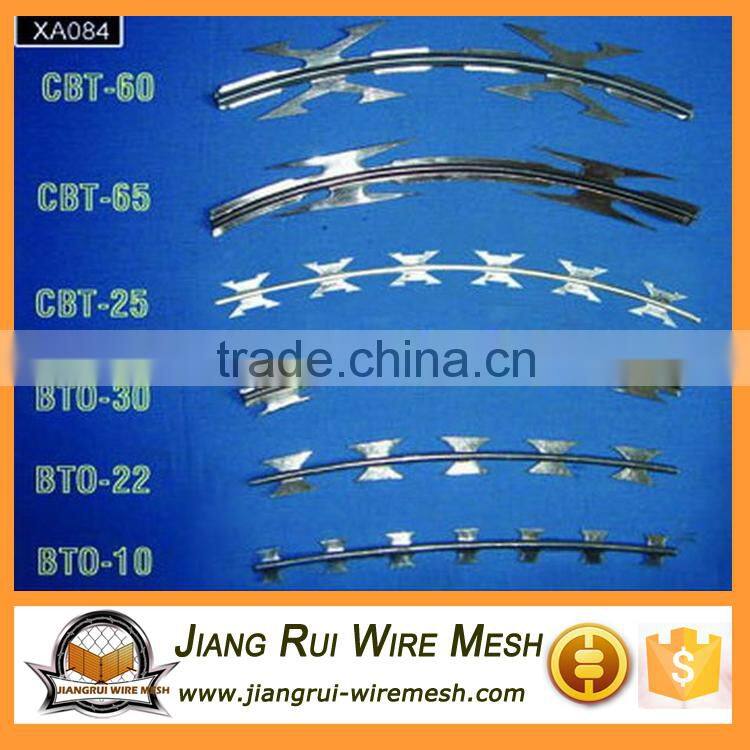 Heavy duty electric galavanized razor barbed wire