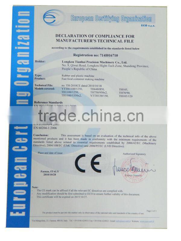 PS Disposable Food Container Making Machine(Europe quality)