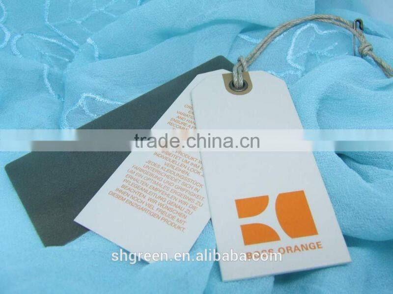 Factory customized different material brand company name hangtag