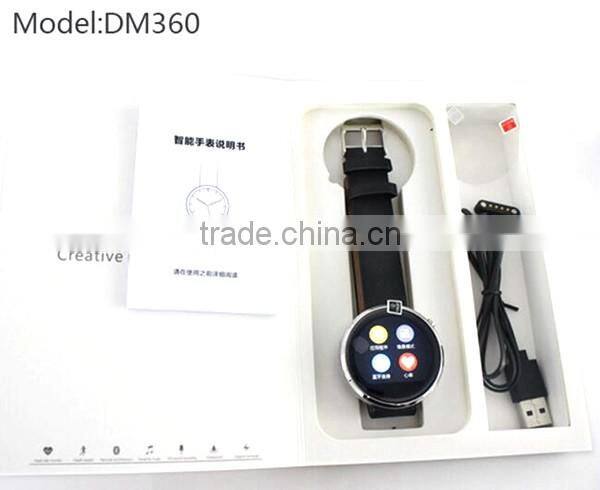 DM360 Bluetooth Smart Watch Intelligent Wristwatch With BT Remote Camera, Heartrate Monitor for IOS and Android Smart Watch Mobi