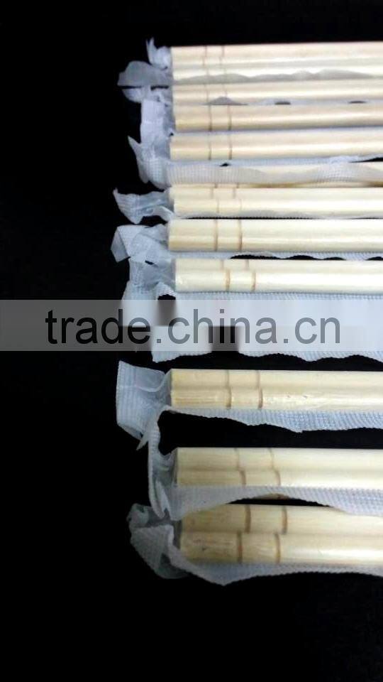 Bamboo chopstick with plastic wrapper in bulk