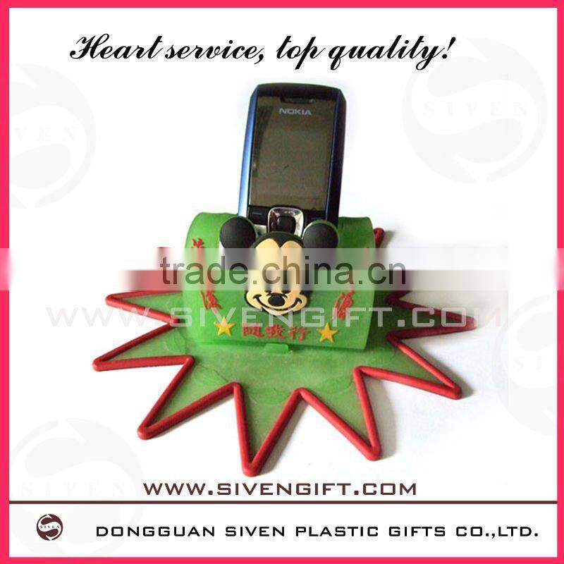 Folding soft pvc cell phone holder