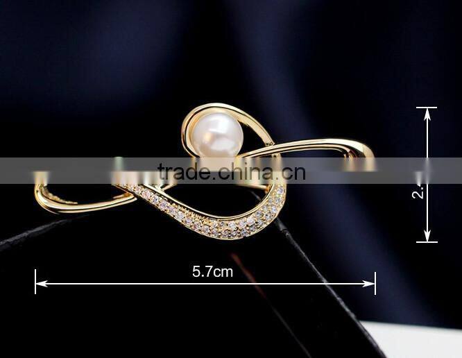Hot selling zircon material music notation scarf pin/brooch