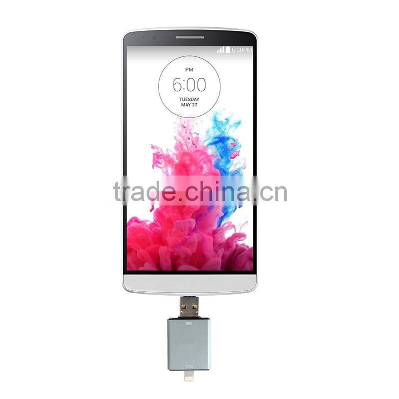 3 in 1 i flash drive u disk mobile phone usb flash drive for iPhone 5 5s 6 Plus iPad Mini PC IOS