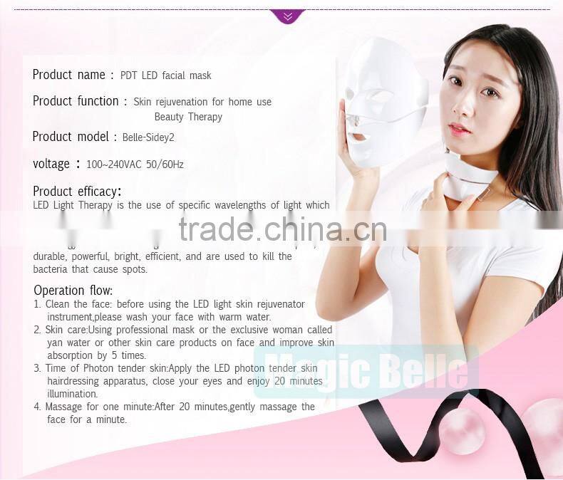 Strong performance PDT LED facial equipment pig collagen pack led mask for clinic use