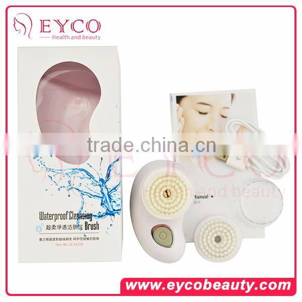 2016 good selling women facial electric silicone sonic clean and clear face wash brush for women