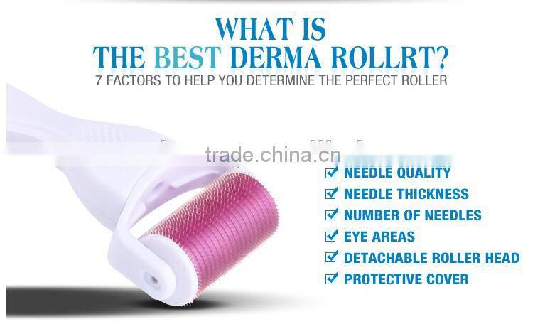 Acne scar removal micro needle derma roller 180/600/1200 needles stainless 3 in 1 derma roller kit for sale
