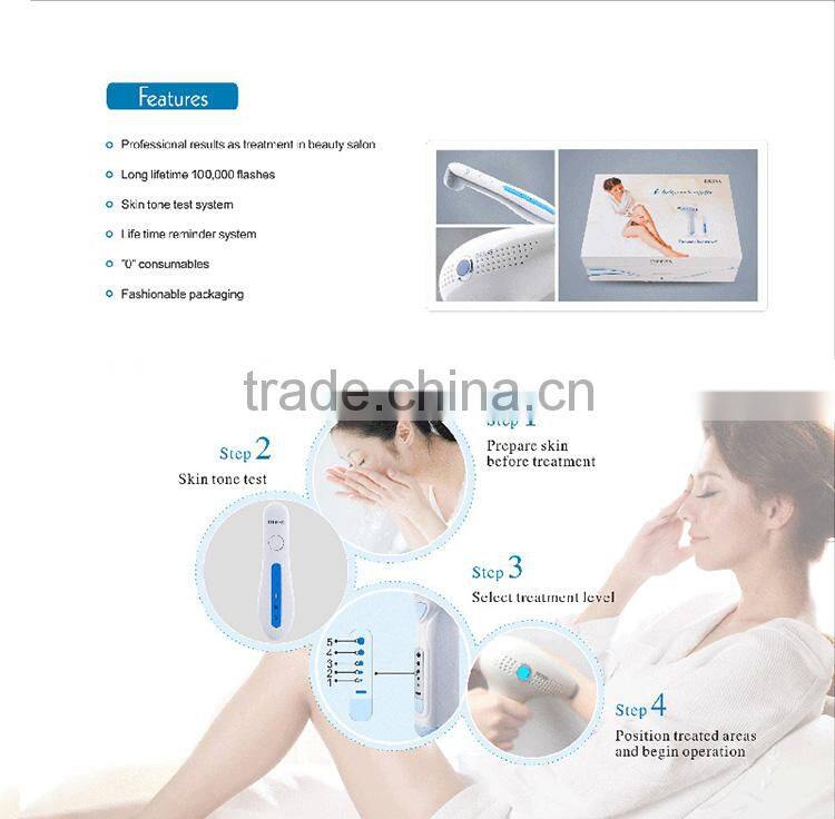 2017 new home use with 300000 shots GP580 facial hair epilator ipl machine at home permanent hair removal