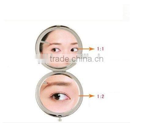 Crystal Stainless Cosmetic Compact Travel Pocket Folding MakeUp Mirror