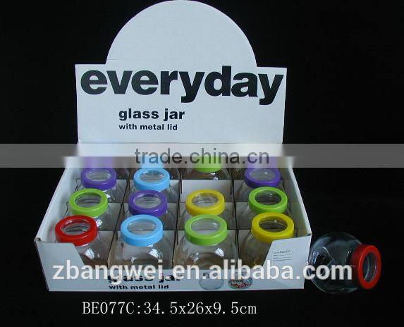 spice jar glass set in a display box