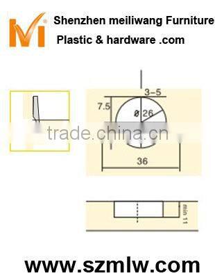 0105 all steel concealed hinges