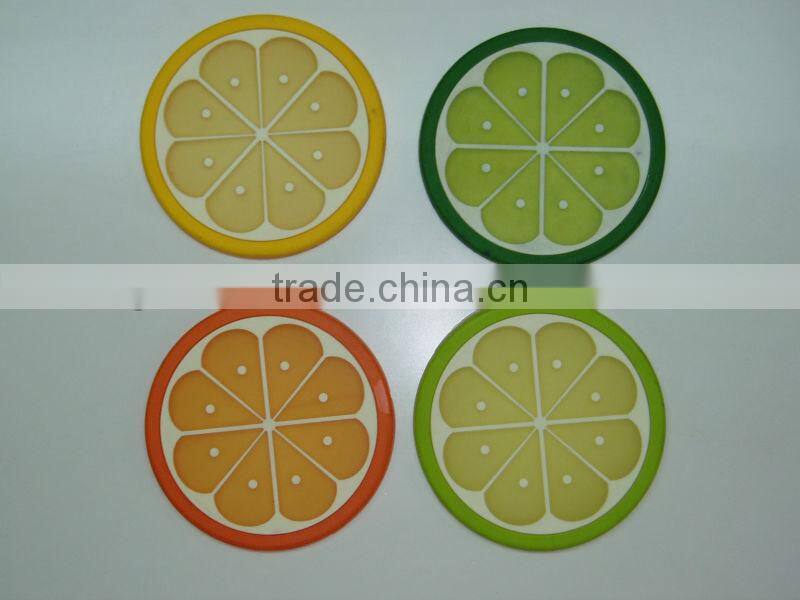 usa snowflake transparent rubber cup coaster