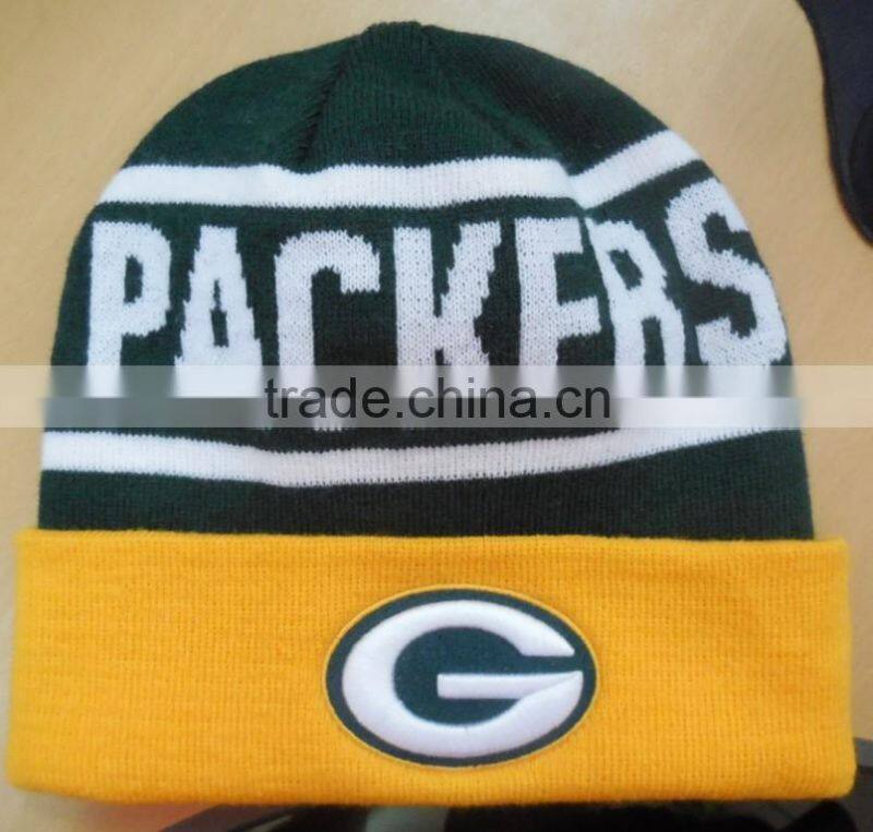 knitted football caps men's sport beanie