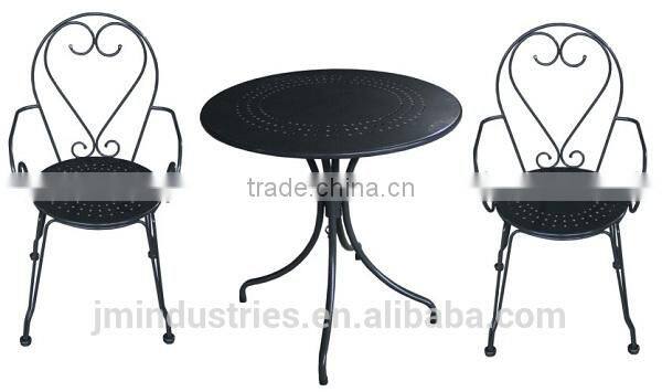 Painted iron bistro set