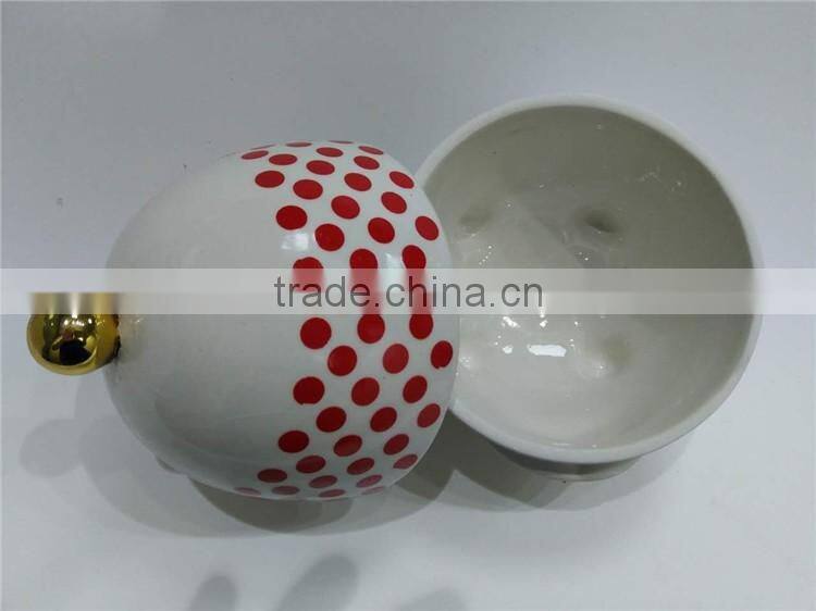 hot sale personalized color glazed decorative ceramic custom printed candle jars