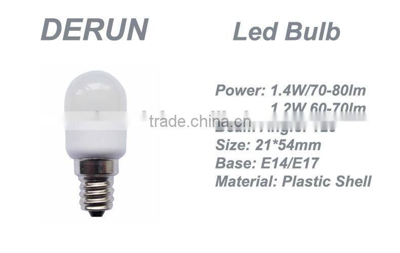 Led Refrigerator Bulb T20 1.2W 1.4W E14 E17 220V 230V 240V Warm White Natural White Cool White