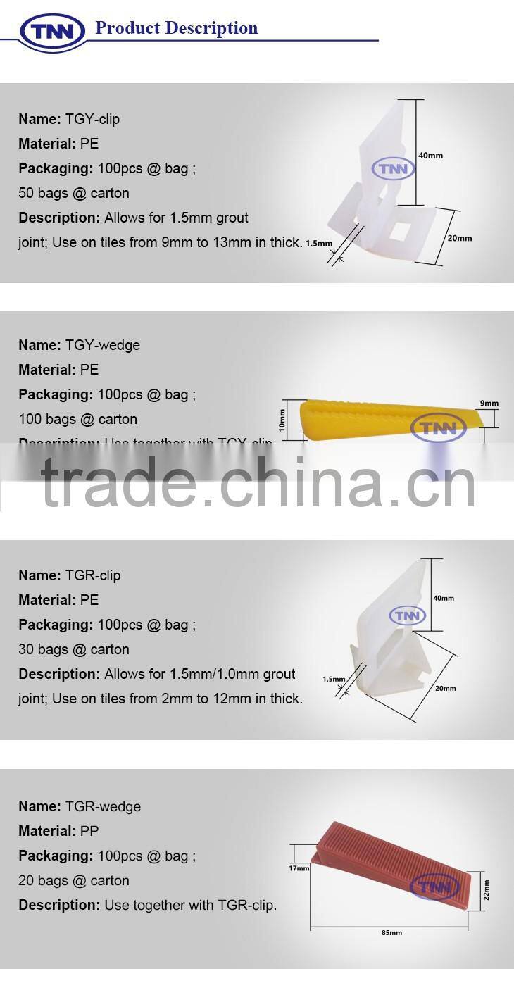 #5 tile nippers(cuttters) cheaper Chinese lash clip and wedge system DA