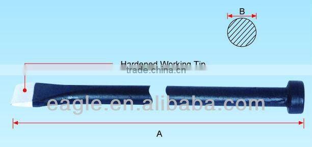 Round shank chisel point and Tamper point Australian style Crow Bar