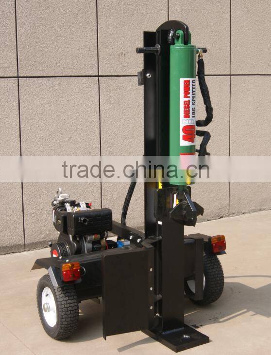 Log splitter diesel power engine with electrical start