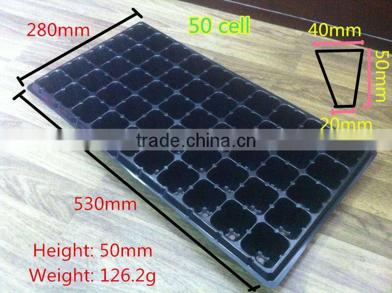 PS black plastic nursery seed 32/50/72 cell plug trays
