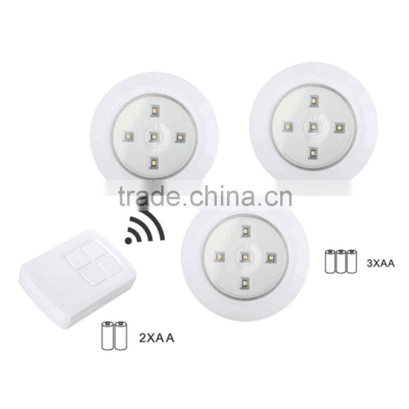 Wireless Remote Control Round Puck Cabinet Light