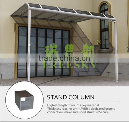 outdoor easy fixed solid polycarbonate gazebo shed for balcony terrace