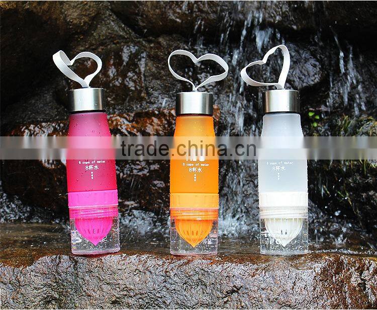 stock! h20 8 cups of water lemon bottle 600-700ML H2O colored lemon bottle with heapest price, low moq, paypal acceptable
