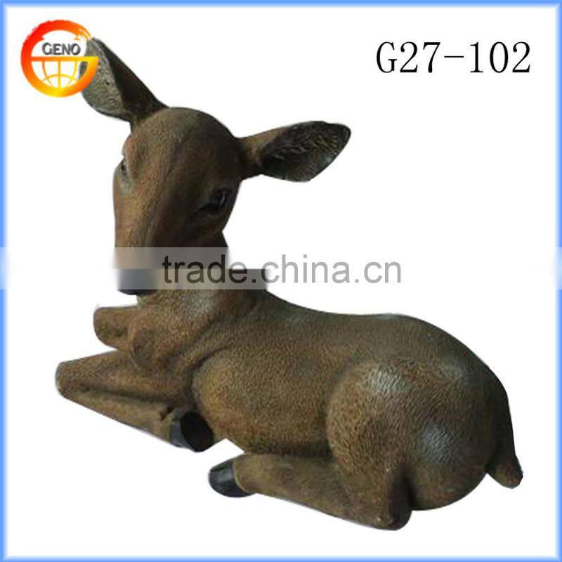 Home tabletop brown sitting deer decoration