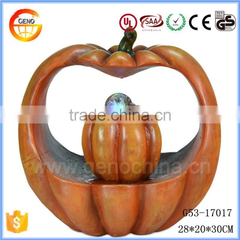 Trade assurance pumpkin design resin crafts water fountain