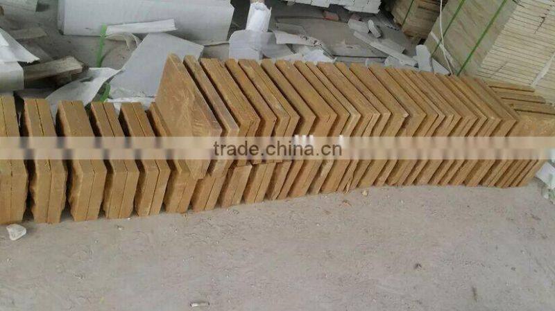 good quality of natural yellow sandstone block for wall decorating