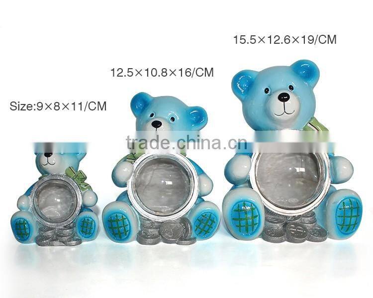 Cute polyresin bear shaped money box
