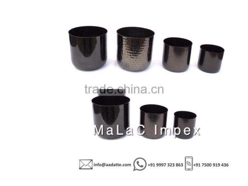 Brass plated candle jar