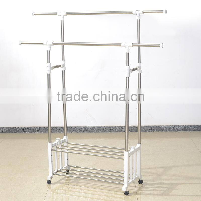Garment Rack with Bottom Shelves and clothes rack