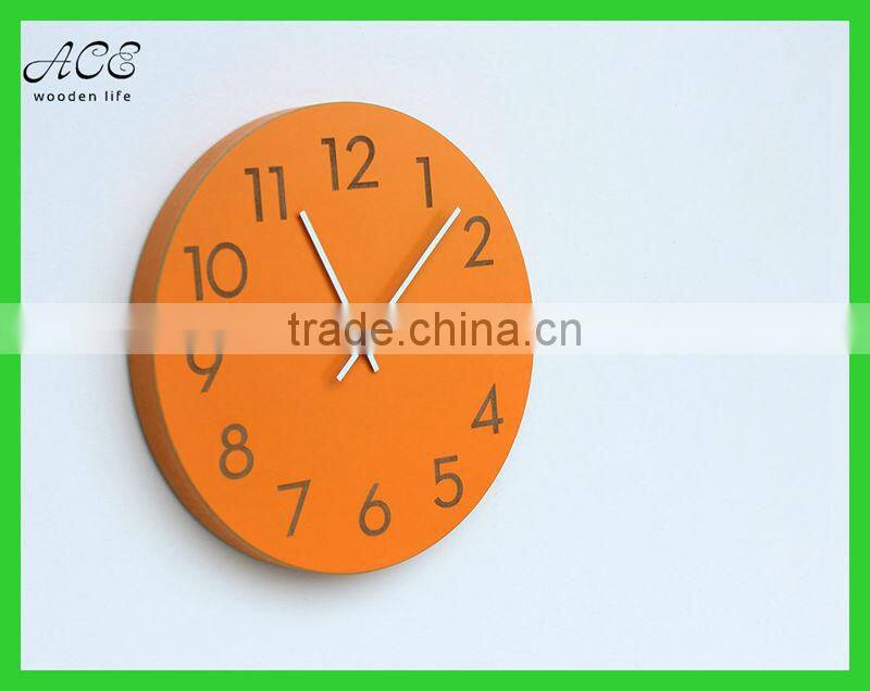 Round wooden wall clock Decorative wooden wall clock