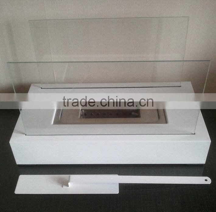 decorative bio fireplace with stainless steel box burner