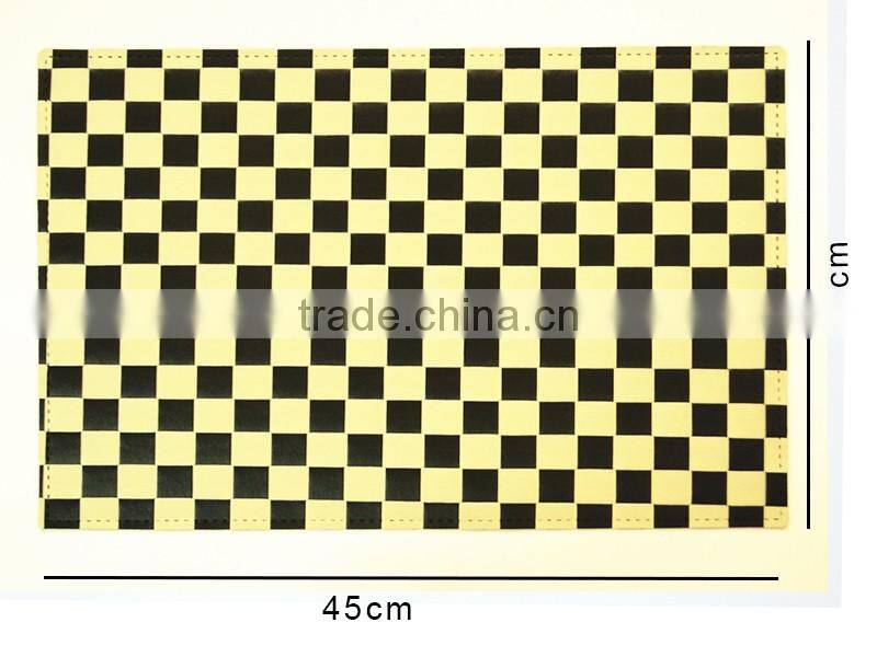 PP Plaid Placemats Washable Heat-resistant for Dining Table 45*30CM (Set of 12)