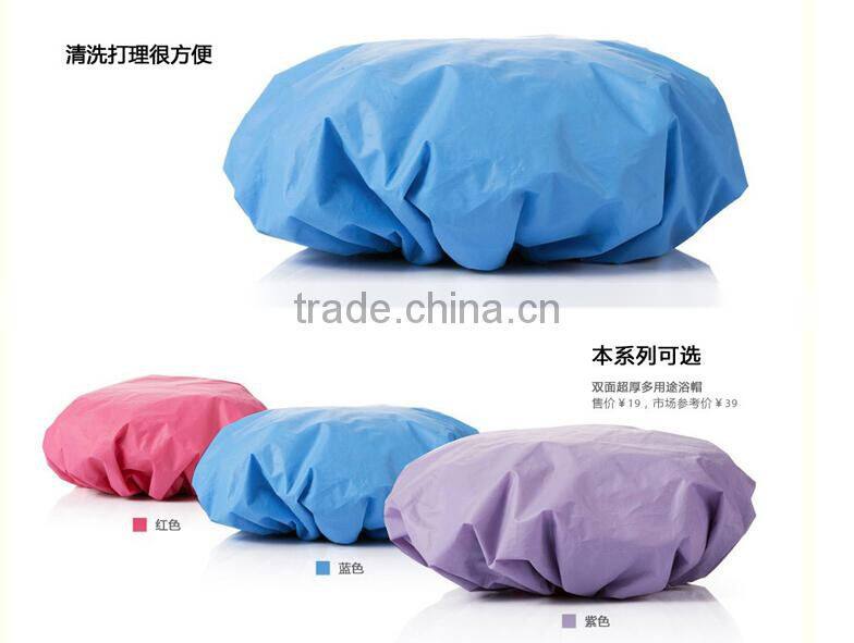 Q090 Pe+ microfiber cute Home Furnishing Waterproof Shower cap