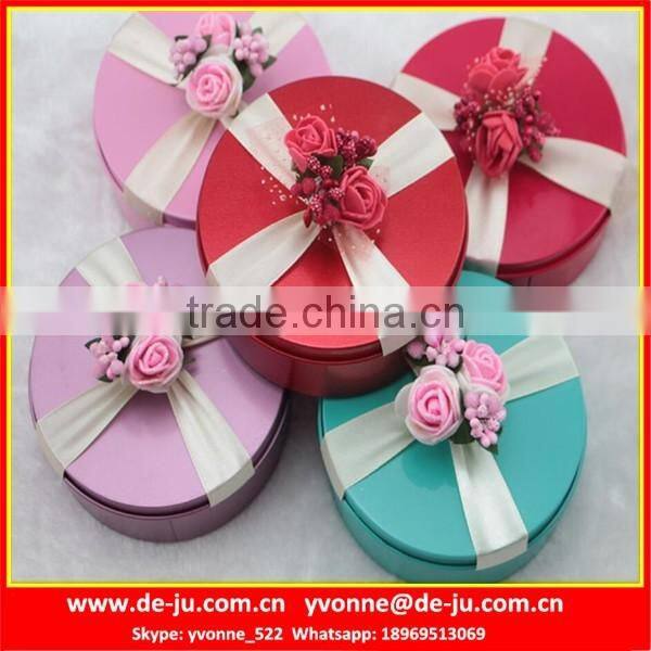 Empty Antique Metal Chinese Candy Box