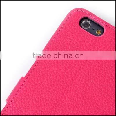 Lichee pattern phone case PU leather case flip leather holster for iphone6