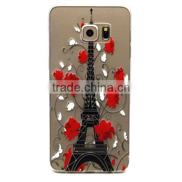 Cheap soft phone case multiple pattern phone shell protective back covers for Samsung S6 edge