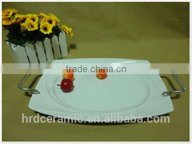 Modern Style 2015 Ceramic Plate With Handle,Ceramic Furniture Handle