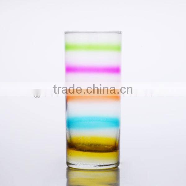 cylindrical colorful shot glasses