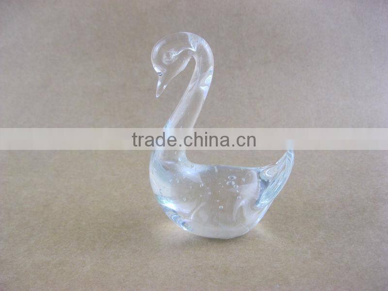 swan shaped glass craft , glass swan , glassware