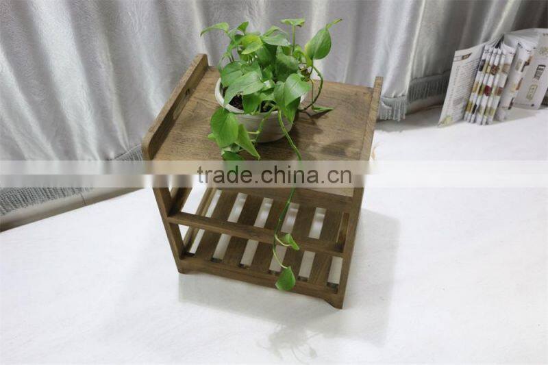 Wood shelf for flowers