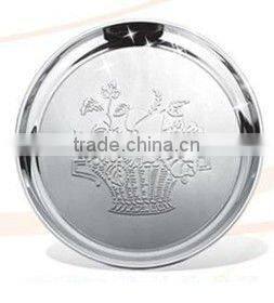 Elegant stainless silver plate for hotel using and low price
