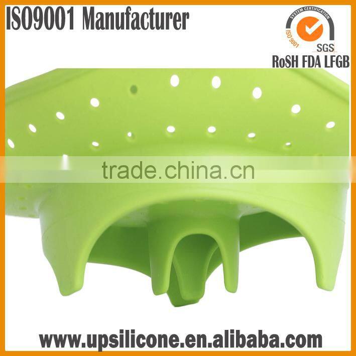 high quality silicone drain basket silicone steamer basket