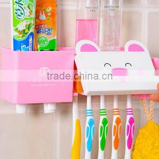 wholesale new design plastic cartoon toothbrush holder toothpaste holder bathroom set