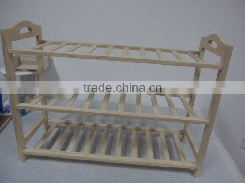 Homemade Solid Pine Wood Shoe Rack Furniture
