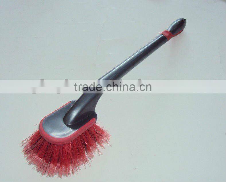 Clean Long Handle Car Wash Brush,plastic car wash cleaning wheel brush tire brush with long handle (RSCW-105)